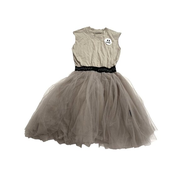 Nununu Smirks Tulle Dress in Concrete Smokey Grey - Picture 1 of 5